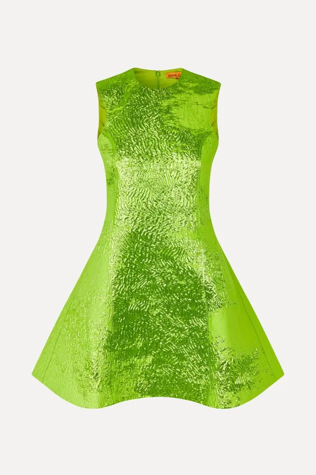 Stine Goya Dresses Sleeveless Mini Dress 8211 Green Impressionist Hue 8211 Women