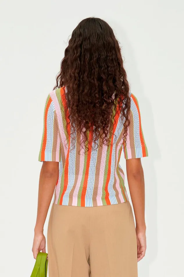 Stine Goya Knitwear SGDarcy Cardigan 8211 Multi Stripe 8211 Women