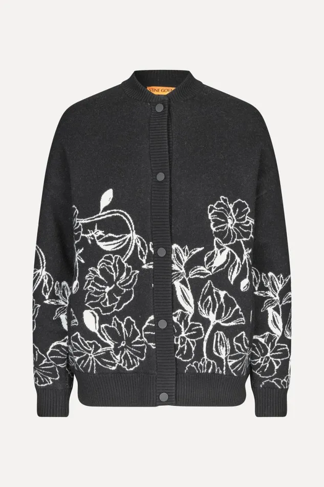Stine Goya Outerwear Long Sleeve Cardigan 8211 Eccentric Floral 8211 Women