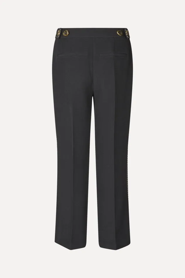 Stine Goya Pants Straight Cropped Pants WSlit 8211 Jet Black 8211 Women