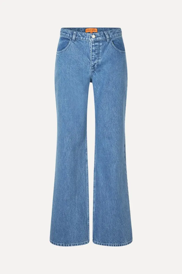 Stine Goya Pants Straight Leg Long Pants 8211 Denim Blue 8211 Women