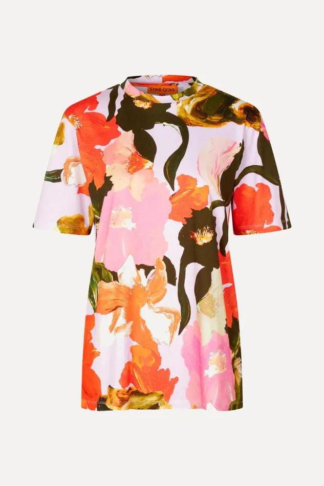 Stine Goya Tops and Shirts SGMargila Tshirt 8211 Summer Day Poppies 8211 Women Stine Goya Tops and Shirts SGMargila Tshirt 8211 Summer Day Poppies 8211 Women
