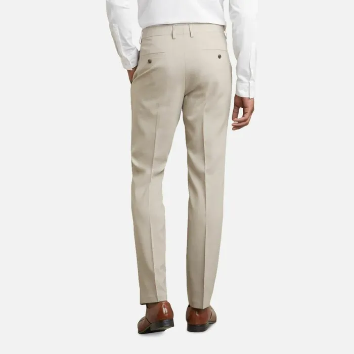 Stria Slim Fit Flex Waistband Flat Front Dress Pant Tan Men Kenneth Cole Bottoms