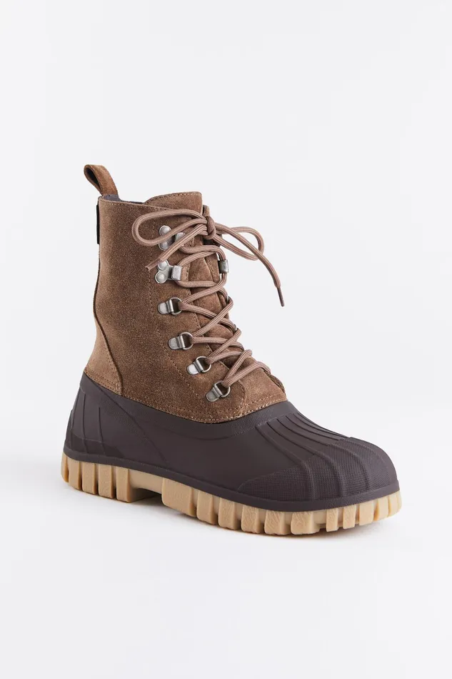 Suede Boots Women Stutterheim Patrol Boot Suede Tobacco