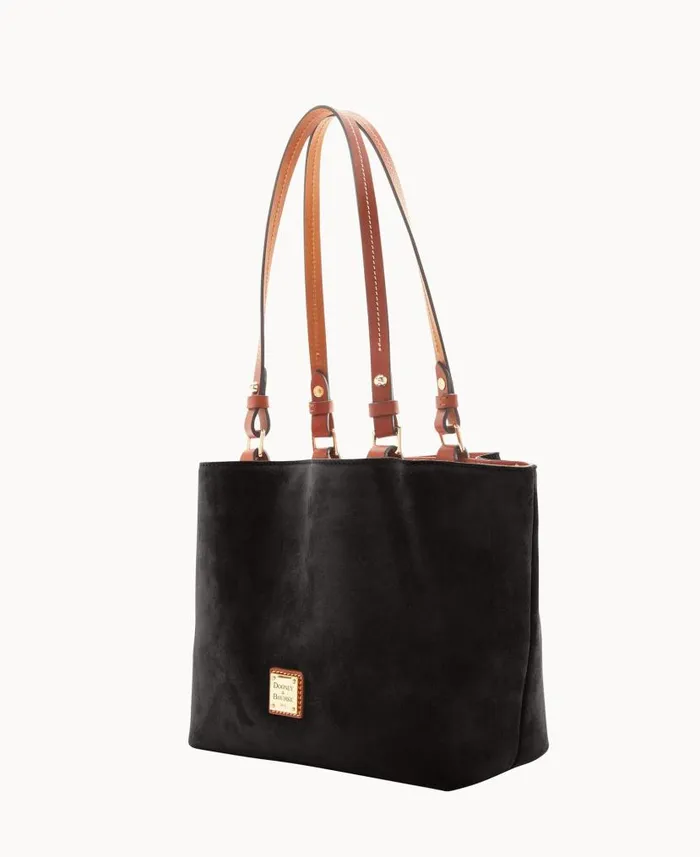 Suede Small Flynn Black Woman Dooney and Bourke Shoulder Bags Suede Small Flynn Black Woman Dooney and Bourke Shoulder Bags