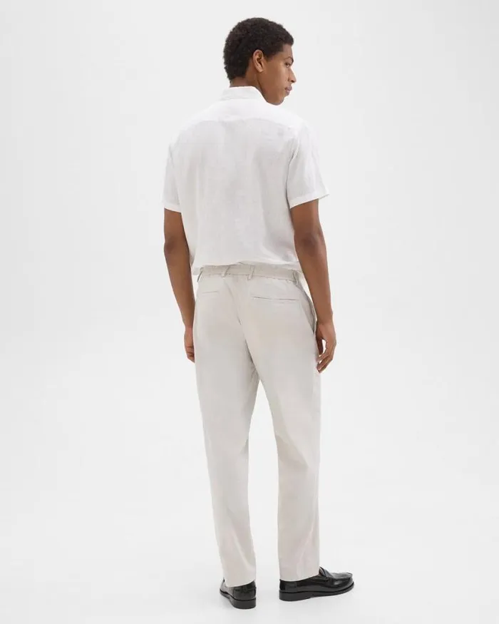 Suits Men Theory Curtis Drawstring Pant In Good Linen Sand