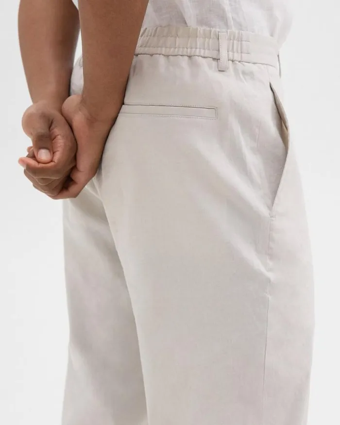 Suits Men Theory Curtis Drawstring Pant In Good Linen Sand