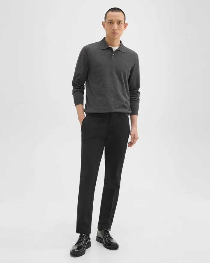 Suits Men Theory Zaine Pant In Stretch Cotton Black
