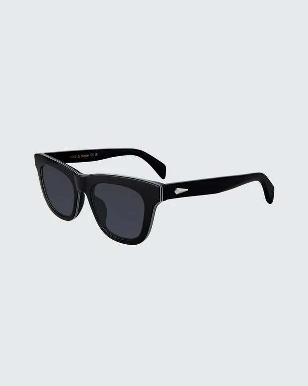 Sunglasses WomenMen Rag and Bone Perry Black