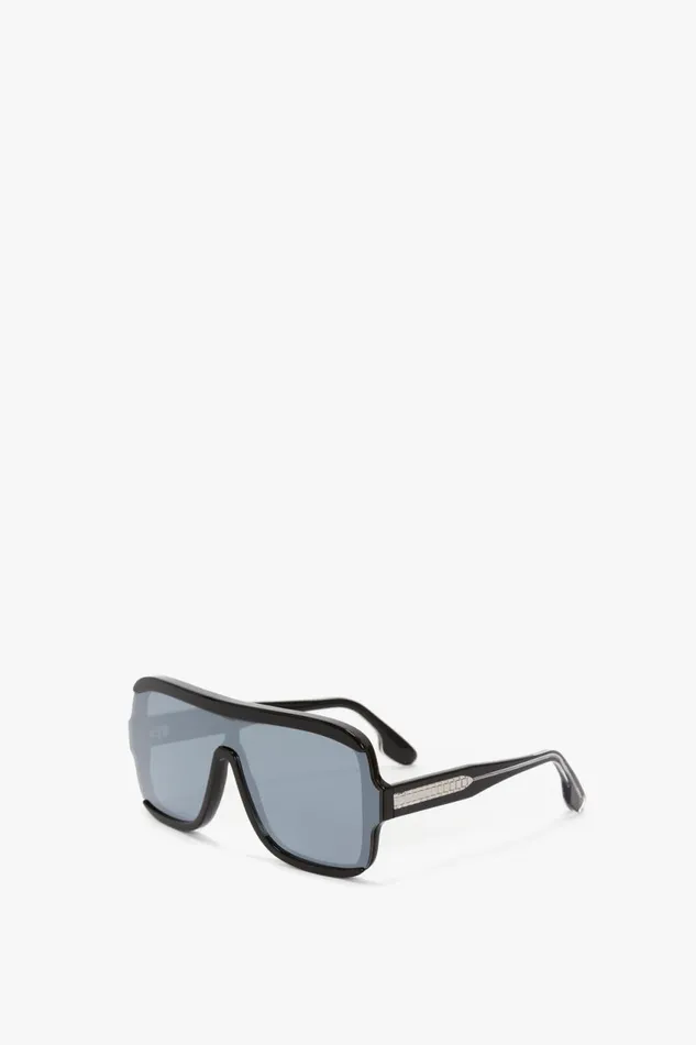 Sunglasses Women Victoria Beckham Layered Mask Sunglasses In BlackSilverMirror Sunglasses Women Victoria Beckham Layered Mask Sunglasses In BlackSilverMirror
