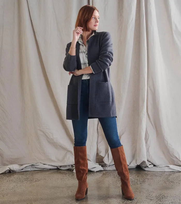 Sweater Blazer 8211 Charcoal Grey Hatley
