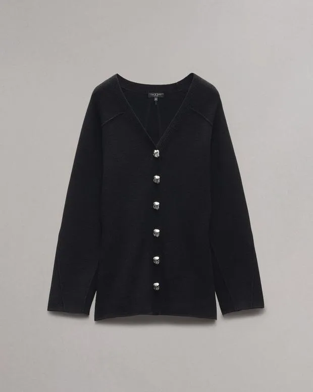 Sweaters and Sweatshirts Women Rag and Bone Bridget VNeck Cardigan Black