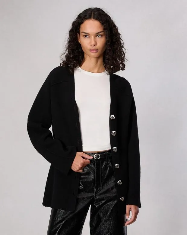 Sweaters and Sweatshirts Women Rag and Bone Bridget VNeck Cardigan Black
