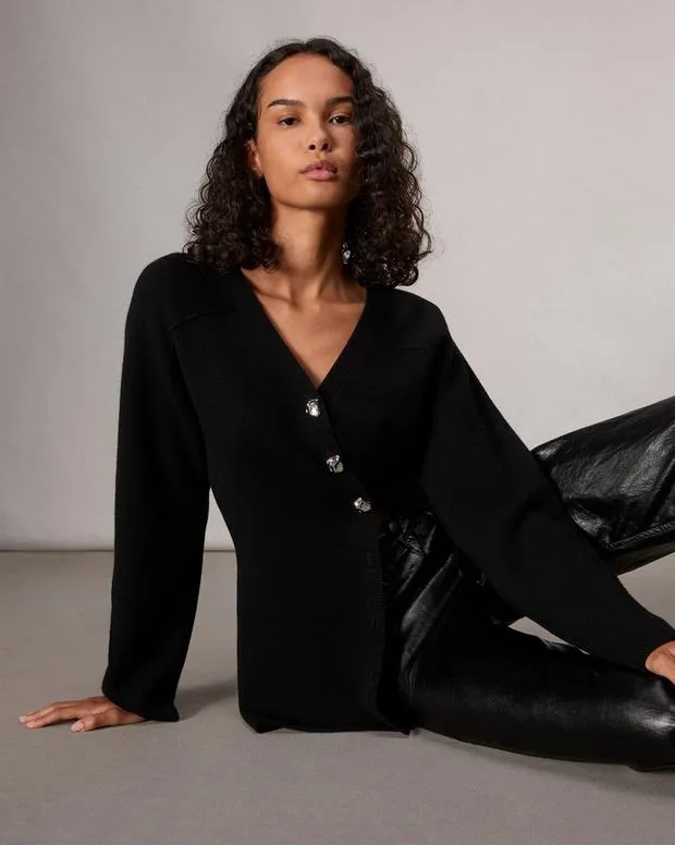 Sweaters and Sweatshirts Women Rag and Bone Bridget VNeck Cardigan Black