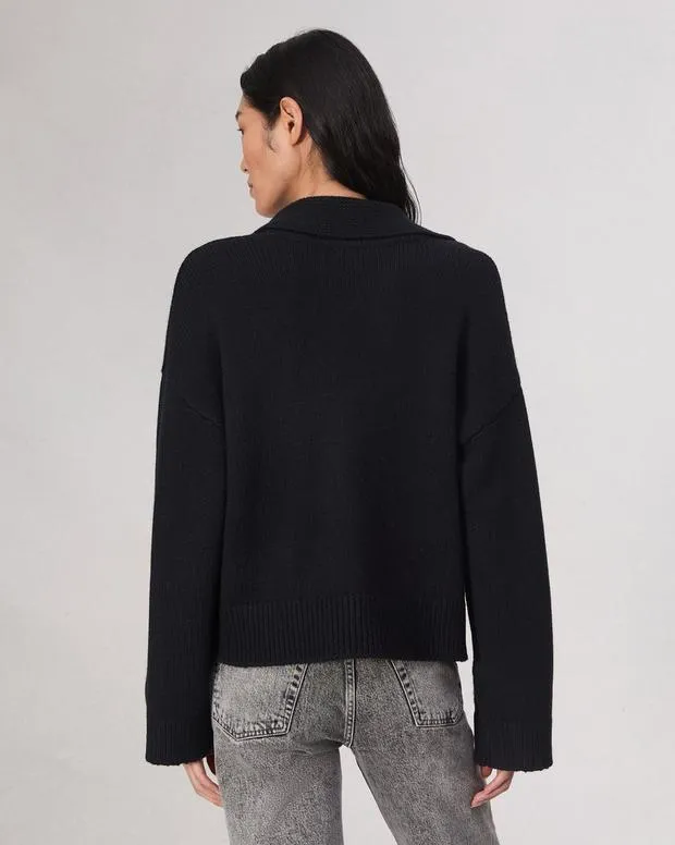 Sweaters and Sweatshirts Women Rag and Bone Danica Polo Sweater Black