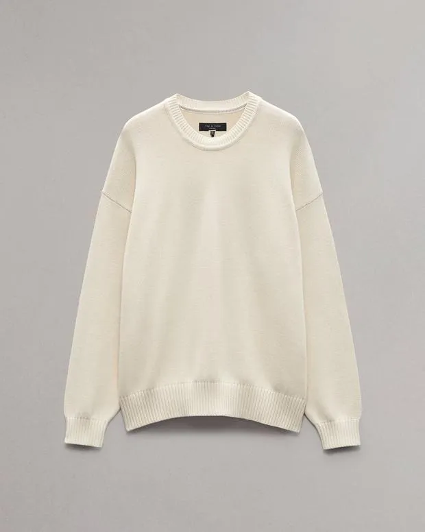 Sweaters Men Rag and Bone Clarkson Cotton Sweater Turtledove