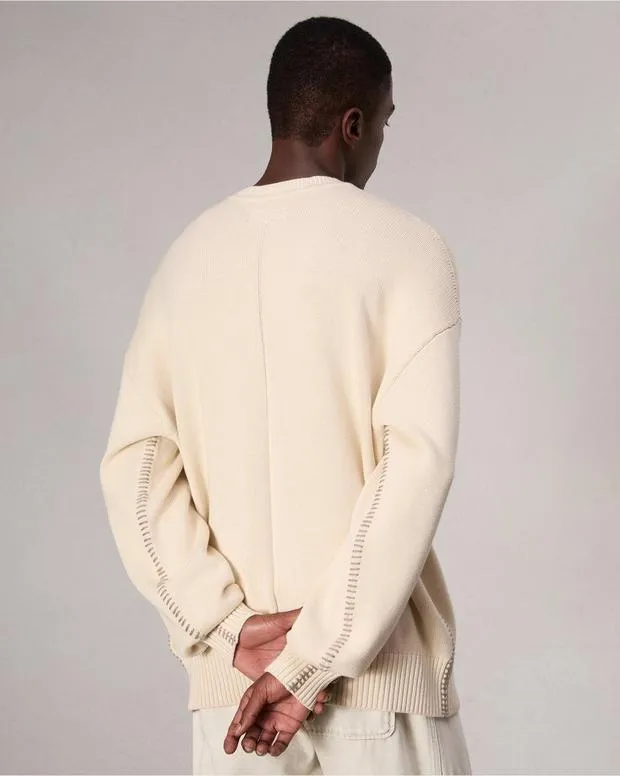 Sweaters Men Rag and Bone Clarkson Cotton Sweater Turtledove