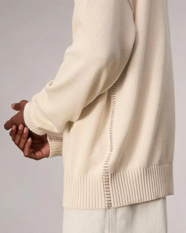 Sweaters Men Rag and Bone Clarkson Cotton Sweater Turtledove