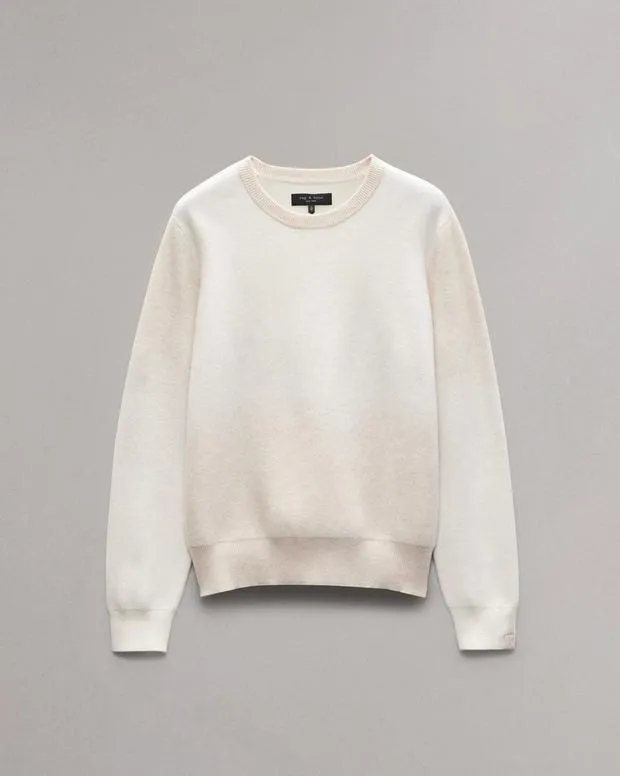 Sweaters Men Rag and Bone Downing Crewneck Sweater Ivory Multi