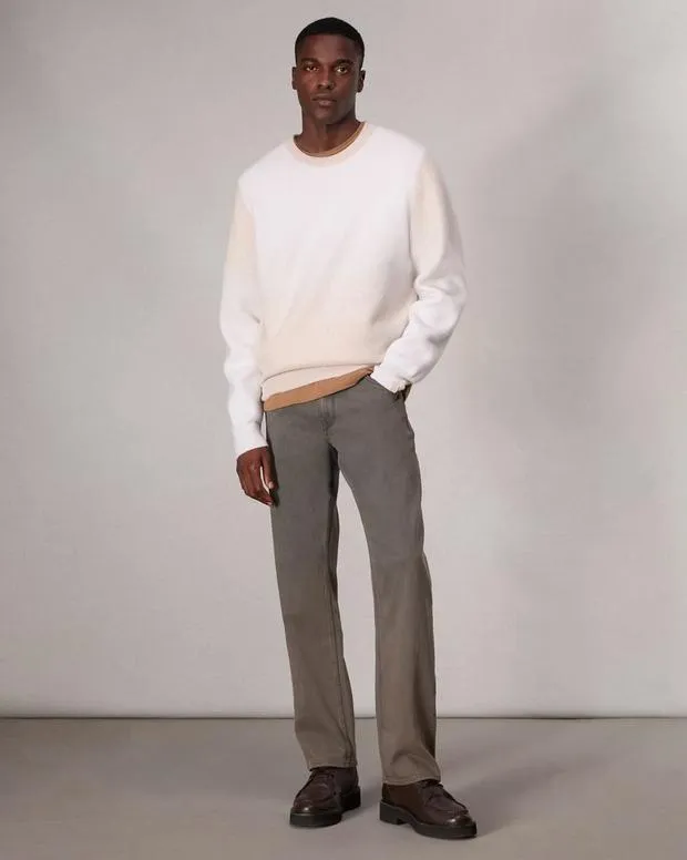 Sweaters Men Rag and Bone Downing Crewneck Sweater Ivory Multi