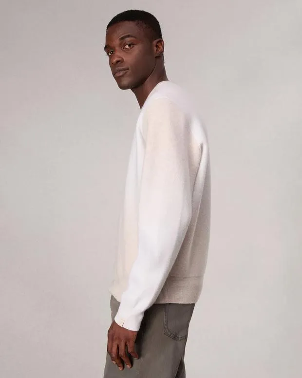 Sweaters Men Rag and Bone Downing Crewneck Sweater Ivory Multi