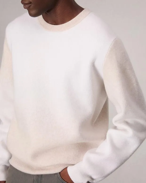 Sweaters Men Rag and Bone Downing Crewneck Sweater Ivory Multi