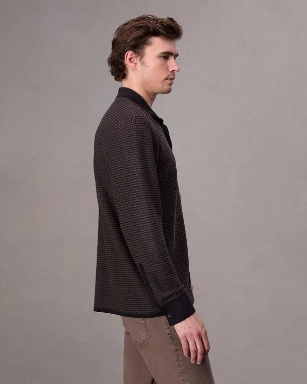 Sweaters Men Rag and Bone Hayes Button Up Shirt Slate Brown