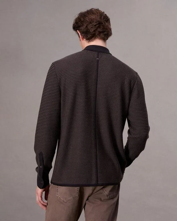 Sweaters Men Rag and Bone Hayes Button Up Shirt Slate Brown