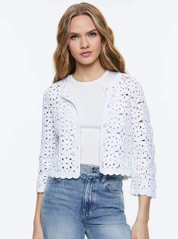 Sweaters Women Alice Olivia Anderson Cardigan White
