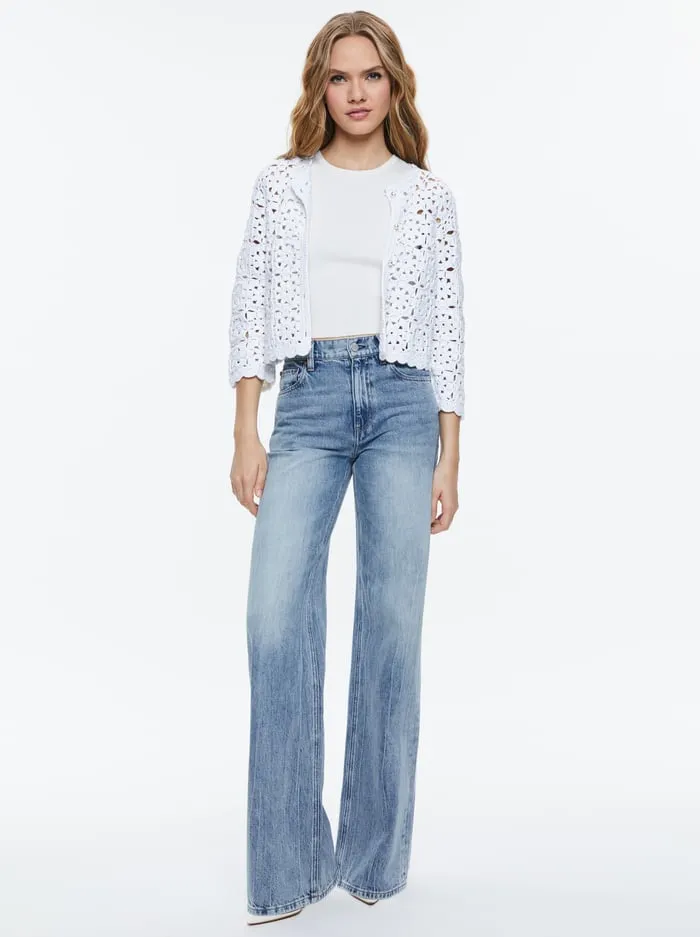 Sweaters Women Alice Olivia Anderson Cardigan White