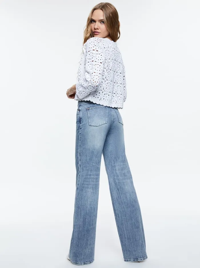 Sweaters Women Alice Olivia Anderson Cardigan White