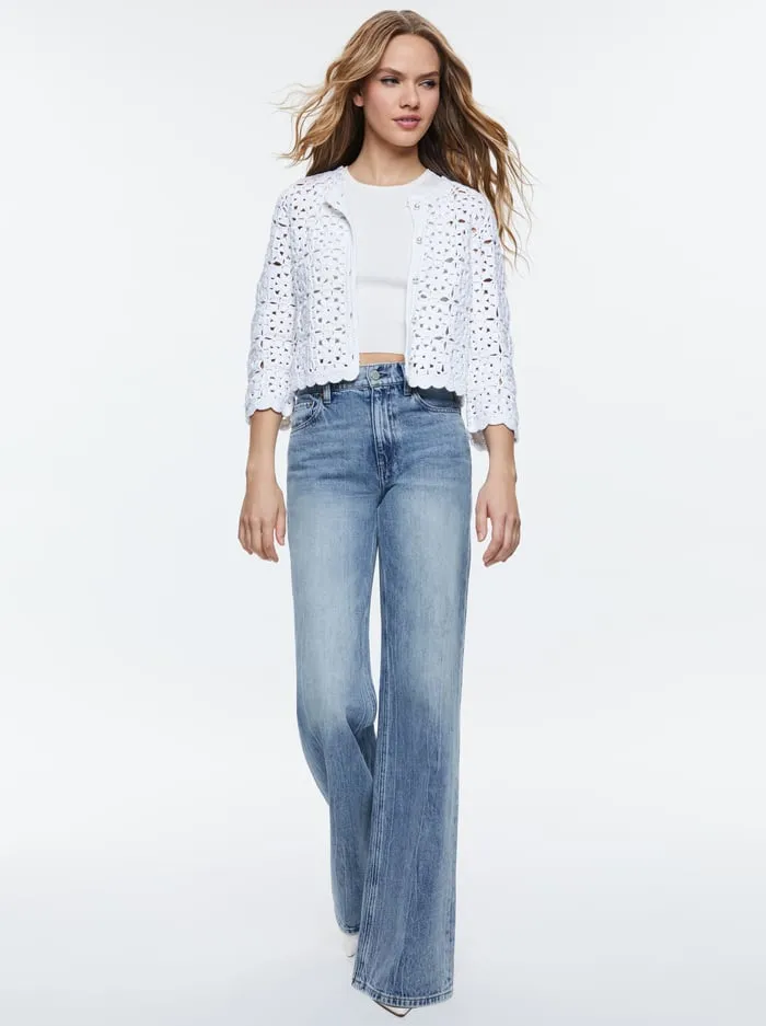 Sweaters Women Alice Olivia Anderson Cardigan White
