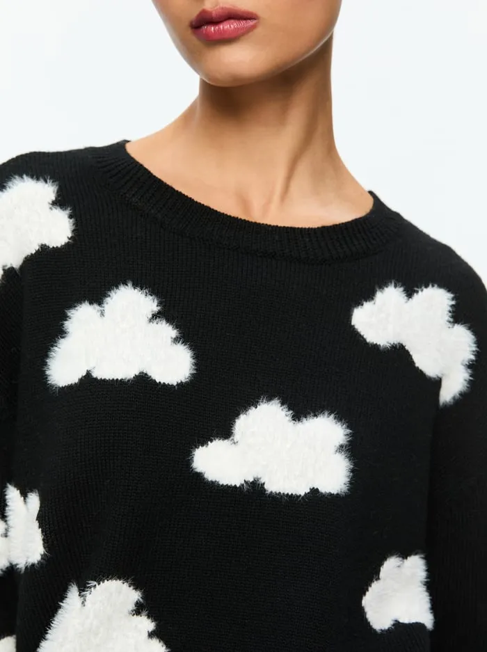 Sweaters Women Alice Olivia Gleeson Pullover Blacksoft White