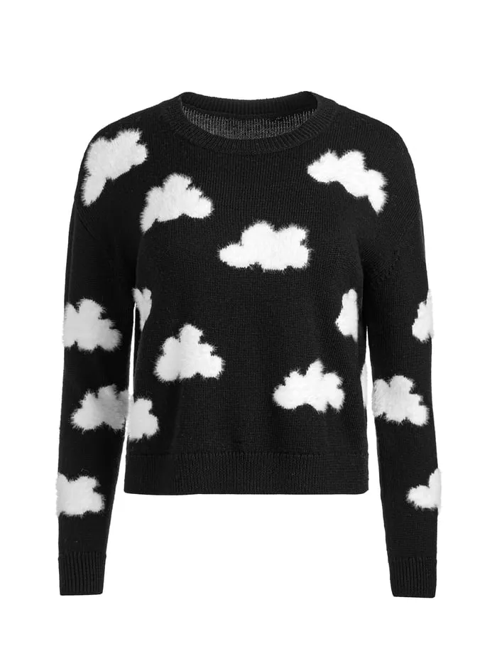 Sweaters Women Alice Olivia Gleeson Pullover Blacksoft White