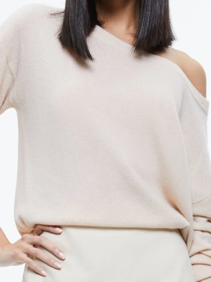Sweaters Women Alice Olivia Marg Cashmere Slouchy Pullover Oatmeal Heather