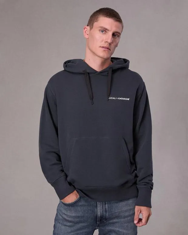 Sweatshirts Men Rag and Bone Lucali Rb Hoodie Black