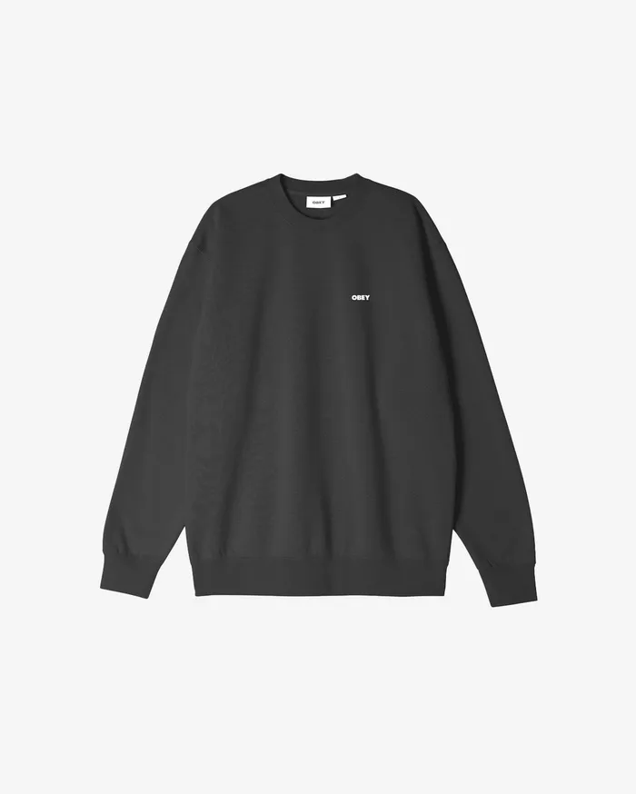 SWEATSHIRTS OBEY Clothing Men OBEY BOLD CREWNECK Black