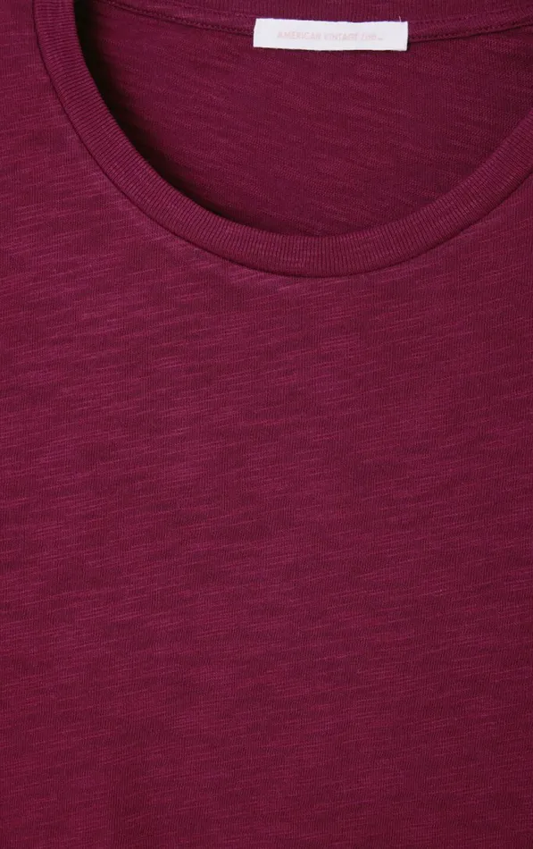 TShirt Bysapick Burgundy Men American Vintage Long Sleeve TShirts TShirt Bysapick Burgundy Men American Vintage Long Sleeve TShirts