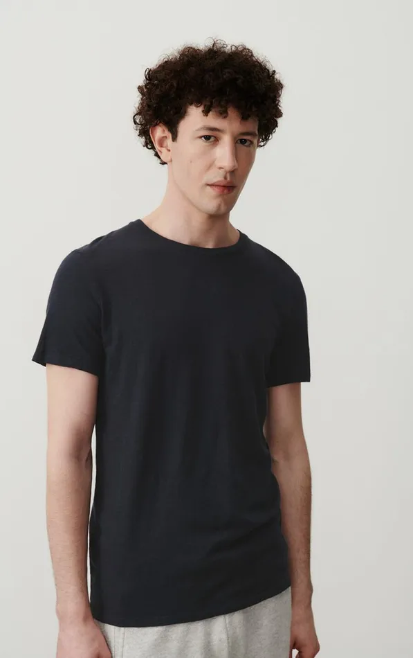 TShirt Bysapick Navy Men American Vintage Short Sleeve TShirts