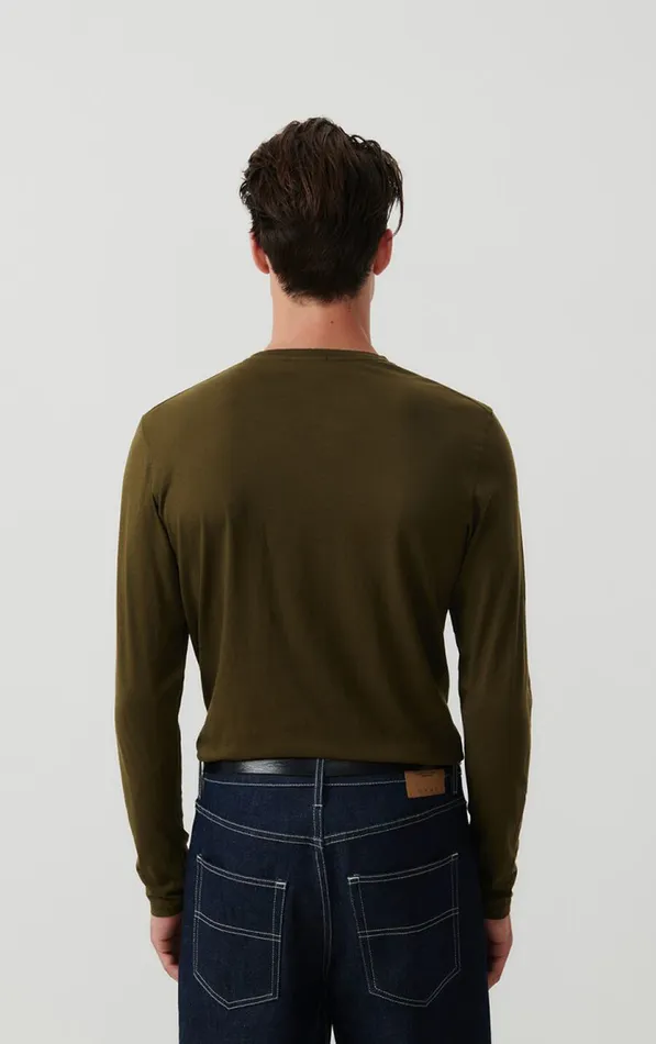 TShirt Decatur Khaki Men American Vintage Long Sleeve TShirts TShirt Decatur Khaki Men American Vintage Long Sleeve TShirts