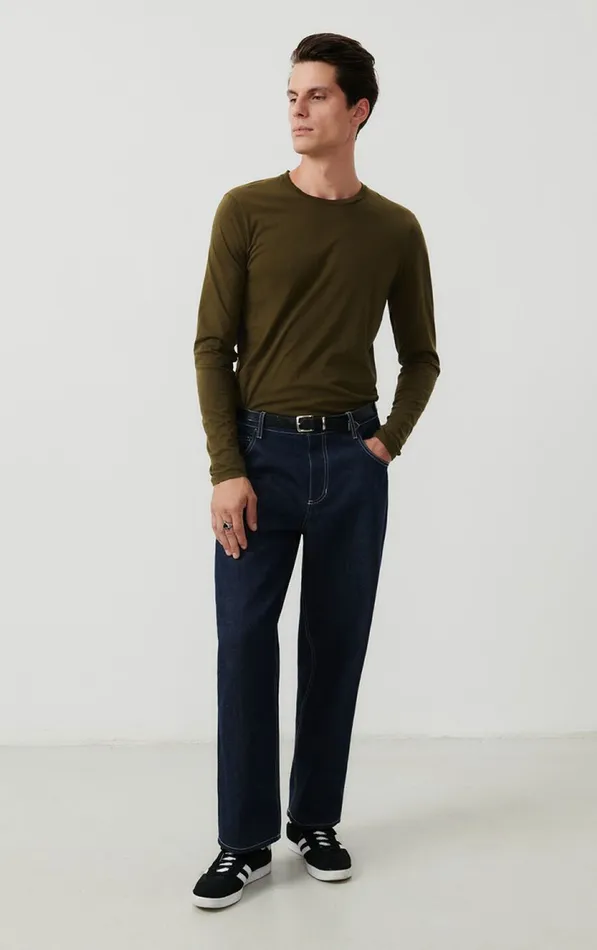 TShirt Decatur Khaki Men American Vintage Long Sleeve TShirts TShirt Decatur Khaki Men American Vintage Long Sleeve TShirts