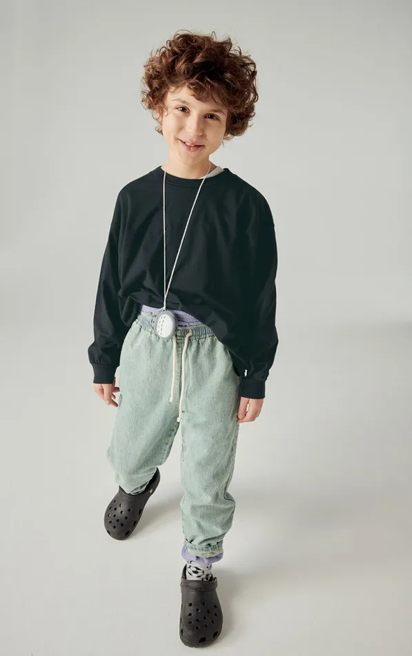 TShirt Fizvalley Black Kids American Vintage Long Sleeve TShirts