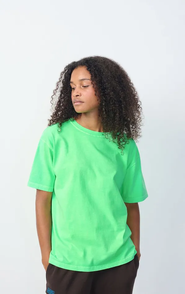 TShirt Fizvalley Flashy Green Women American Vintage Short Sleeve TShirts
