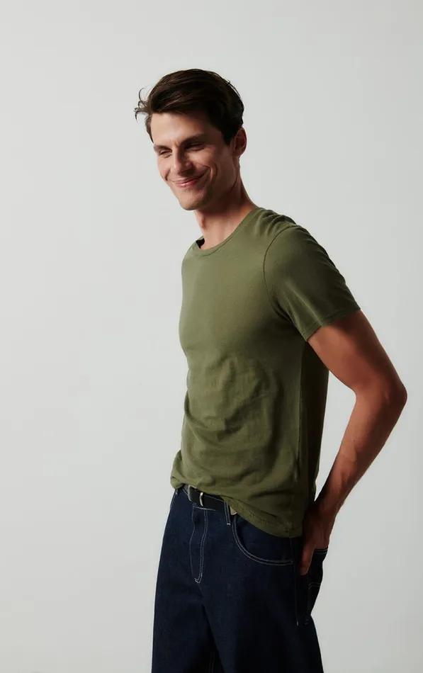 TShirt Gamipy Khaki Men American Vintage Short Sleeve TShirts
