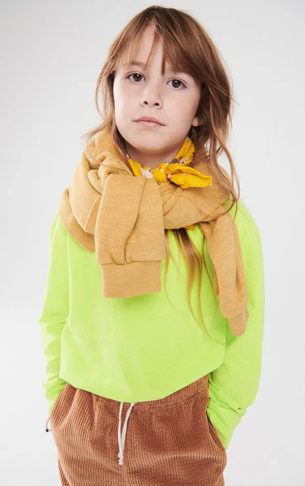 TShirt Gamipy Neon Yellow Kids American Vintage Long Sleeve TShirts