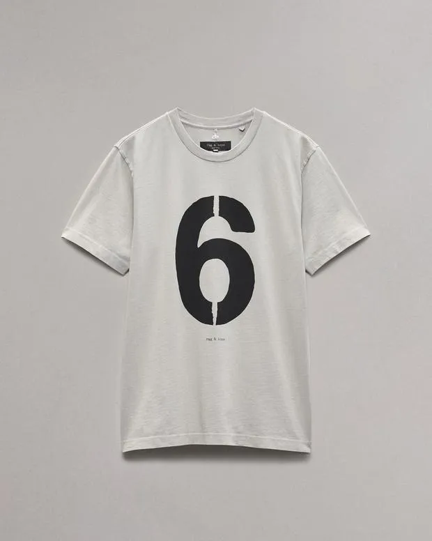 TShirts and Henleys Men Rag and Bone Rb Number 6 TShirt Washed Grey