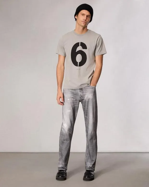 TShirts and Henleys Men Rag and Bone Rb Number 6 TShirt Washed Grey