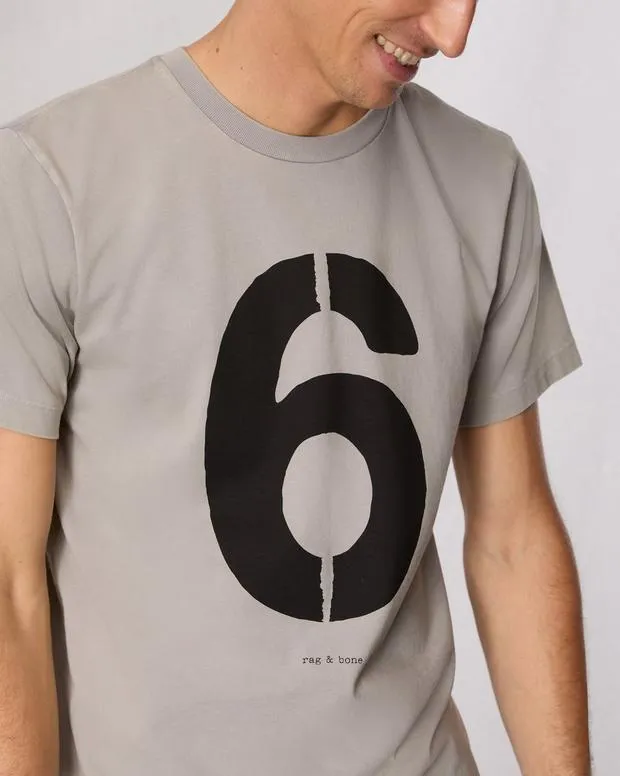 TShirts and Henleys Men Rag and Bone Rb Number 6 TShirt Washed Grey