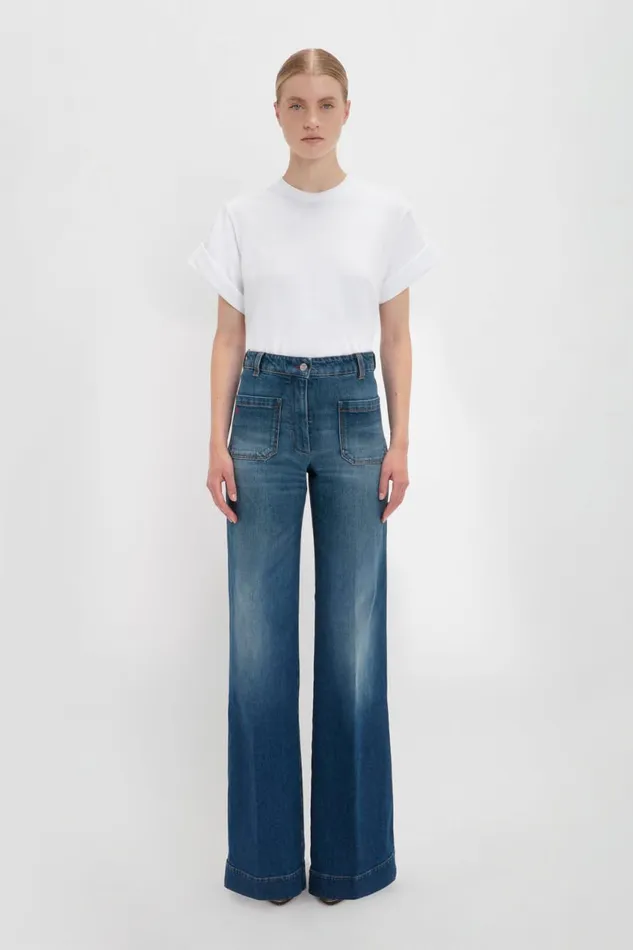 TShirts and Sweatshirts Women Victoria Beckham Asymmetric Relaxed Fit TShirt In White TShirts and Sweatshirts Women Victoria Beckham Asymmetric Relaxed Fit TShirt In White
