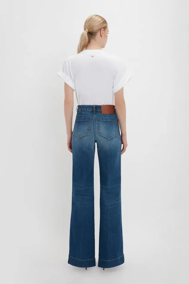 TShirts and Sweatshirts Women Victoria Beckham Asymmetric Relaxed Fit TShirt In White